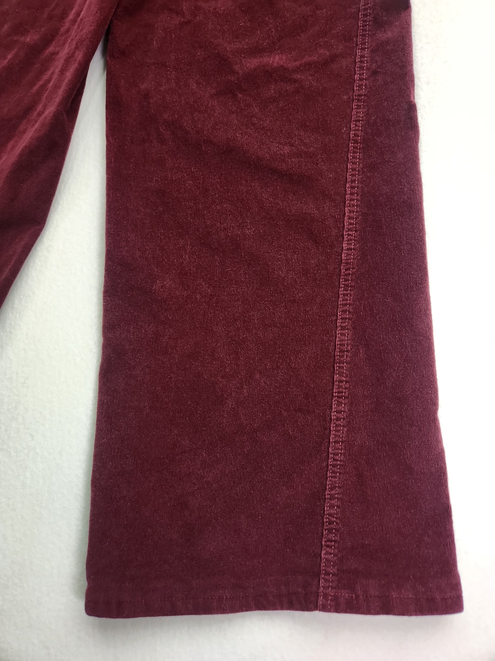 Vintage-inspired High Waisted Burgundy Corduroy Wide Leg Pants 5(27) - Picture 5 of 13